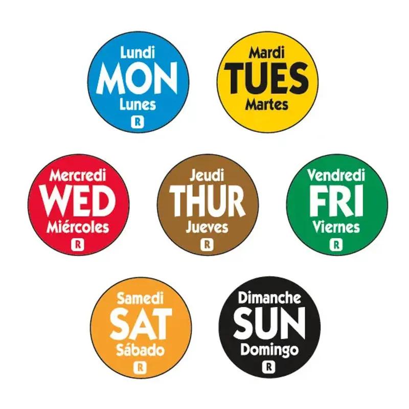 Sunday Label 0.75 IN Round Removable Dot 2000/Roll