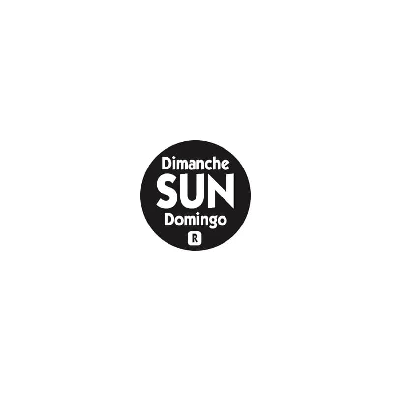 Sunday Label 0.75 IN Round Removable Dot 2000/Roll