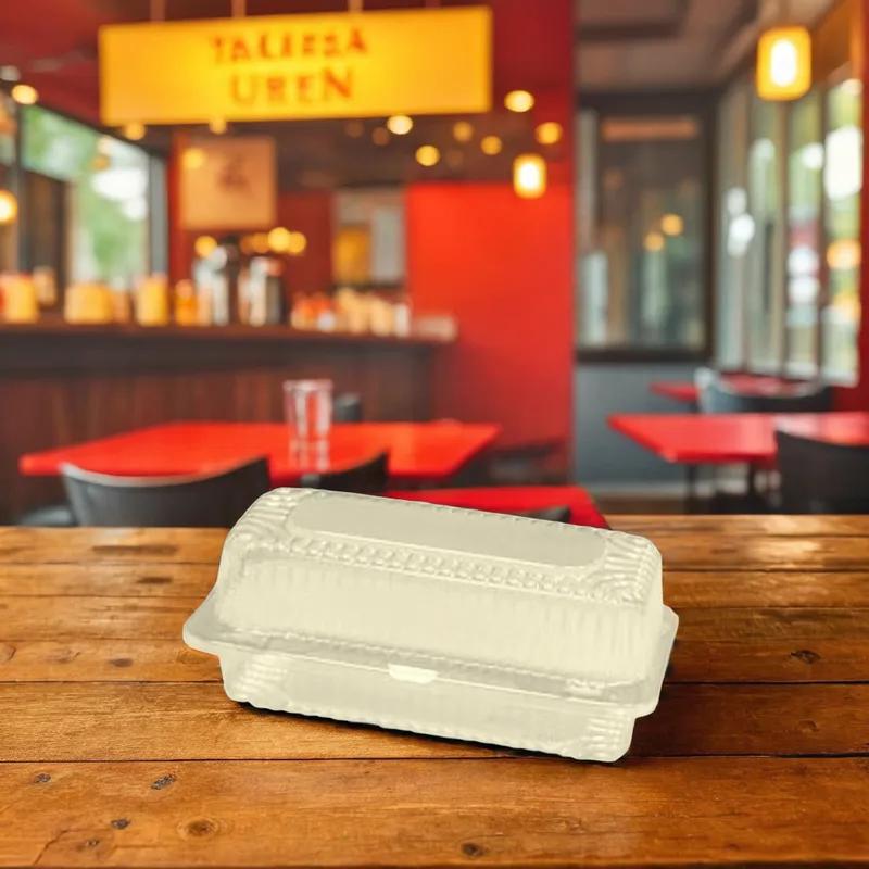 Hoagie & Sub Take-Out Container Hinged 8.5X4.5X3.5 IN 500/Case