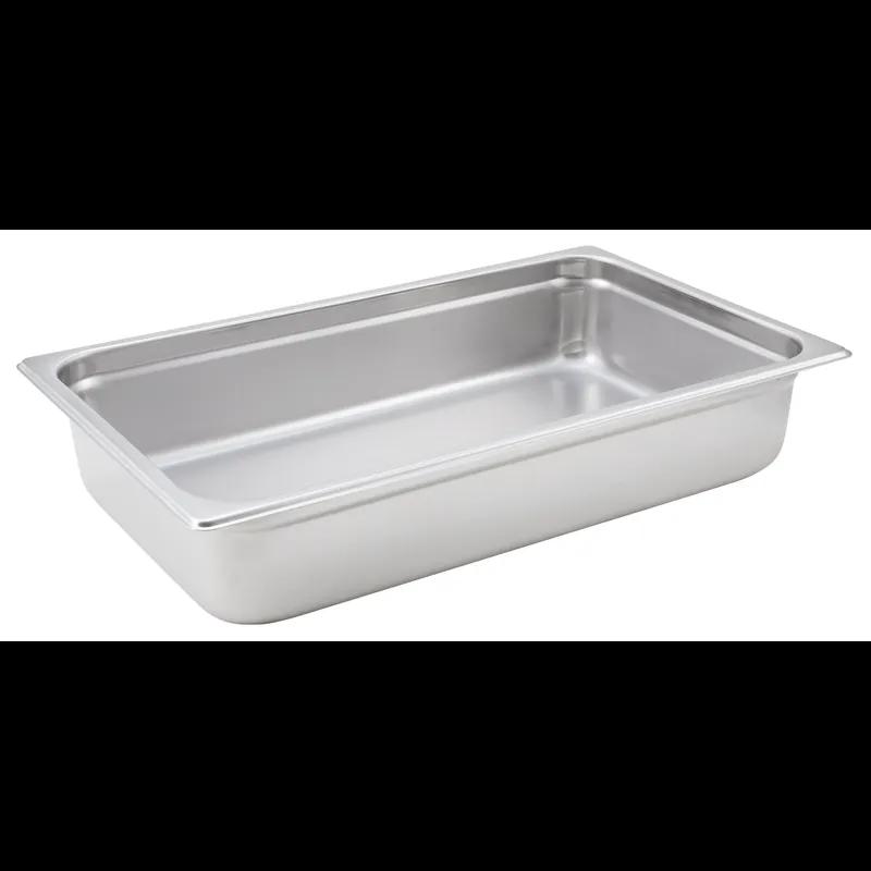 Food Pan Full Size 4 IN Rectangle 18/8 Stainless Steel 1/Each