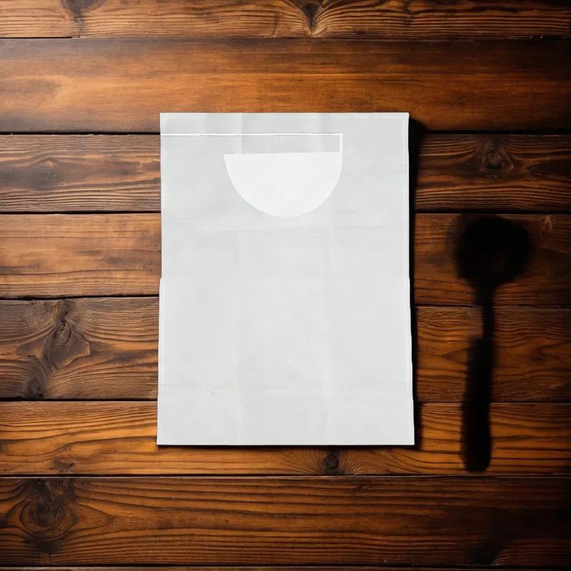 Lap Bib 16X33 IN White Paper Disposable Slipover 300/Case