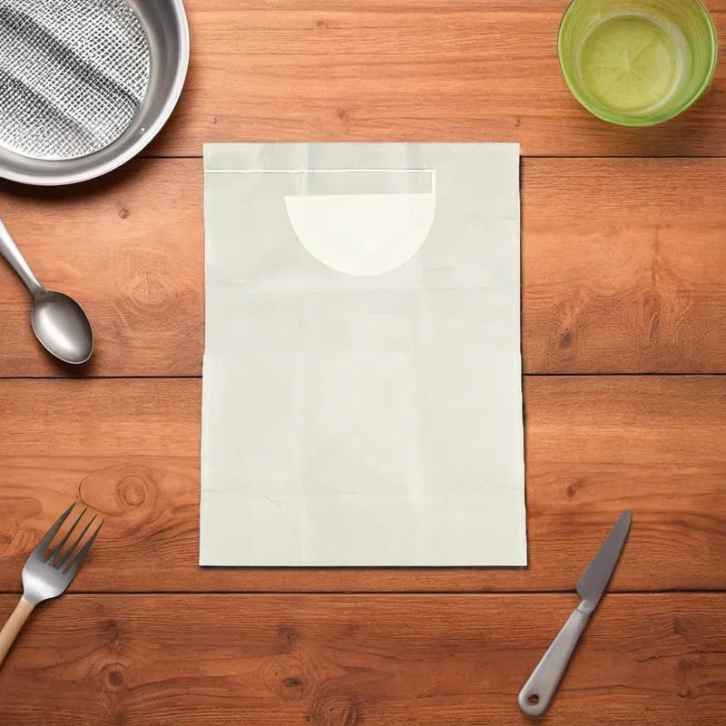 Lap Bib 16X33 IN White Paper Disposable Slipover 300/Case