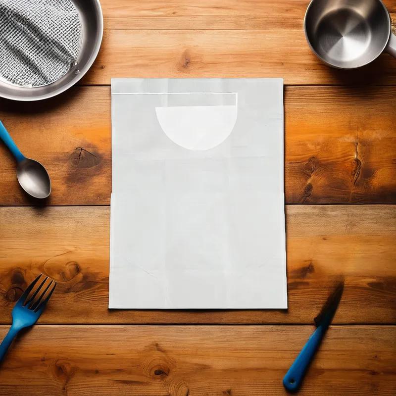 Lap Bib 16X33 IN White Paper Disposable Slipover 300/Case