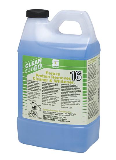 Peroxy Protein Remover, Cleaner & Whitener 16 Mild Scent Food Processing Detergent Cleaner 2 L Acidic Liquid 4/Case