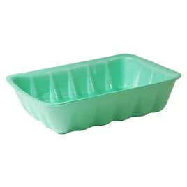 42 Meat Tray 8.313X6.5X1 IN Polystyrene Foam Deep Green Rectangle 250/Case