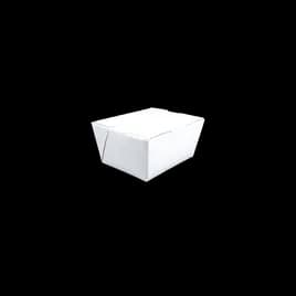 ChampPak #1 Take-Out Box Tuck-Top 4.375X3.5X2.5 IN Clay-Coated Paperboard White Rectangle 450/Case