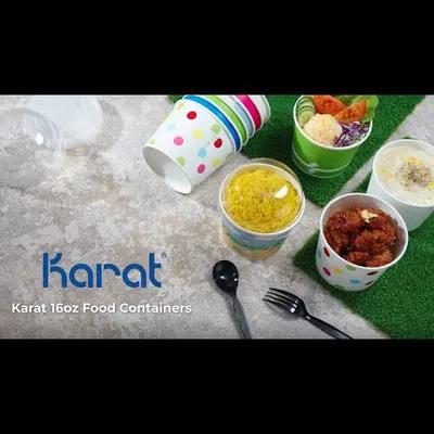 Karat® Lid Flat 4.41 IN PP Clear Round For 16 OZ Container 1000/Case