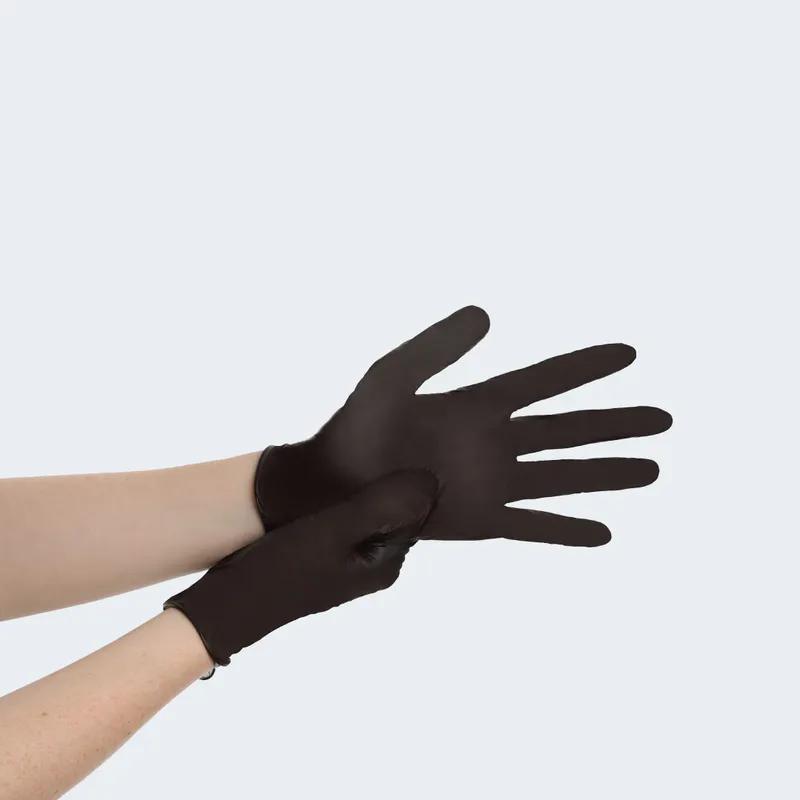 BluZen Examination Gloves Medium (MED) Black 5MIL Nitrile Rubber Powder-Free 100 Count/Pack 10 Packs/Case