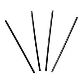 Jumbo Straw 7.75 IN Plastic Black Unwrapped 500 Count/Pack 24 Packs/Case 12000 Count/Case