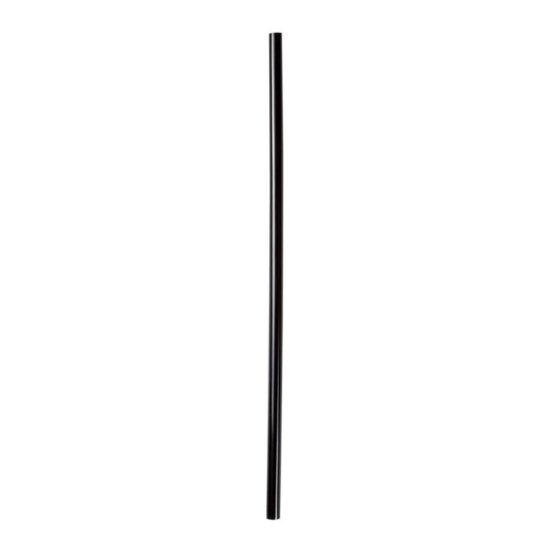 Jumbo Straw 7.75 IN Plastic Black Unwrapped 500 Count/Pack 24 Packs/Case 12000 Count/Case