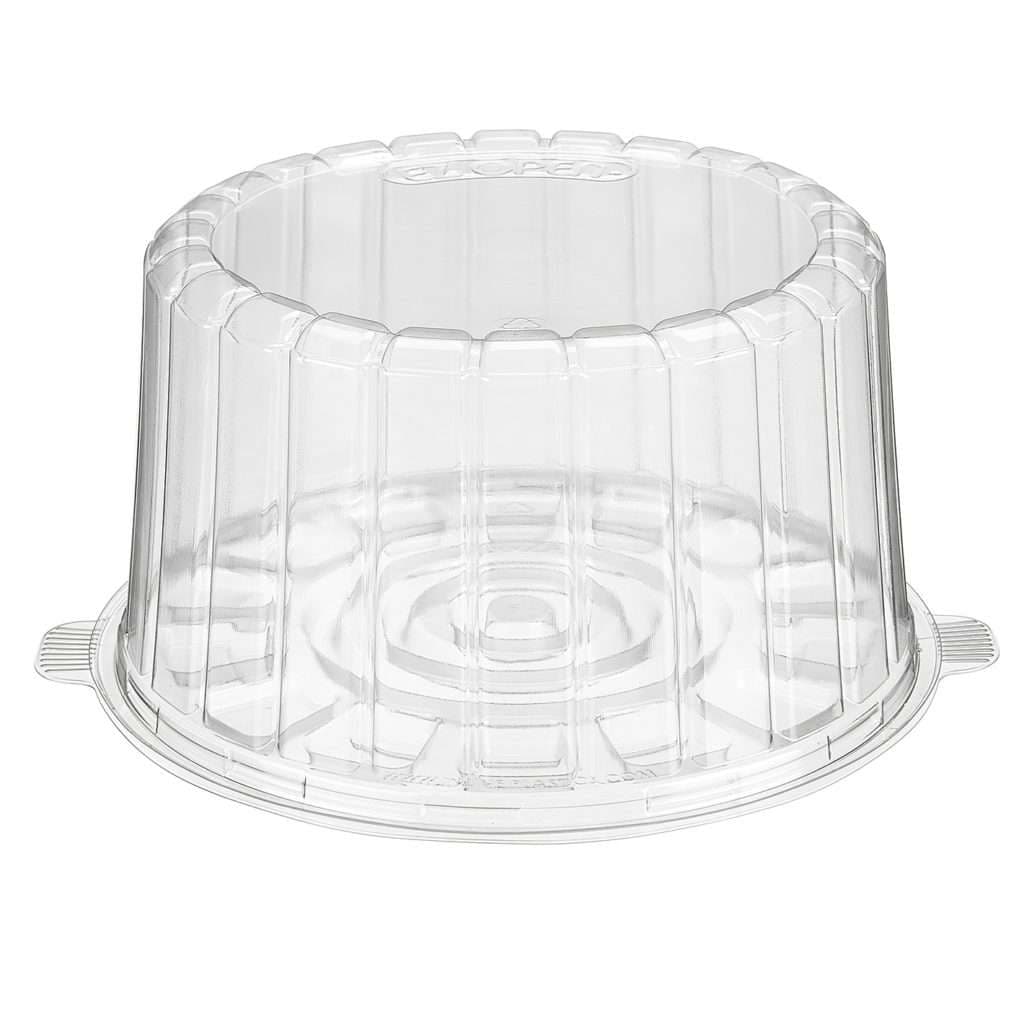 Essentials Cake Container & Lid Combo With Dome Lid 9.0625X10.25X5 IN RPET Clear Round Double-Layer 100/Case