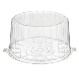 Essentials Cake Container & Lid Combo With Dome Lid 10.125X11.25X5.125 IN RPET Clear Round Double-Layer 100/Case