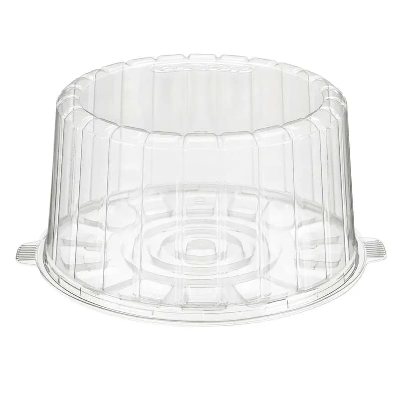 Essentials Cake Container & Lid Combo With Dome Lid 10.125X11.25X5.125 IN RPET Clear Round Double-Layer 100/Case