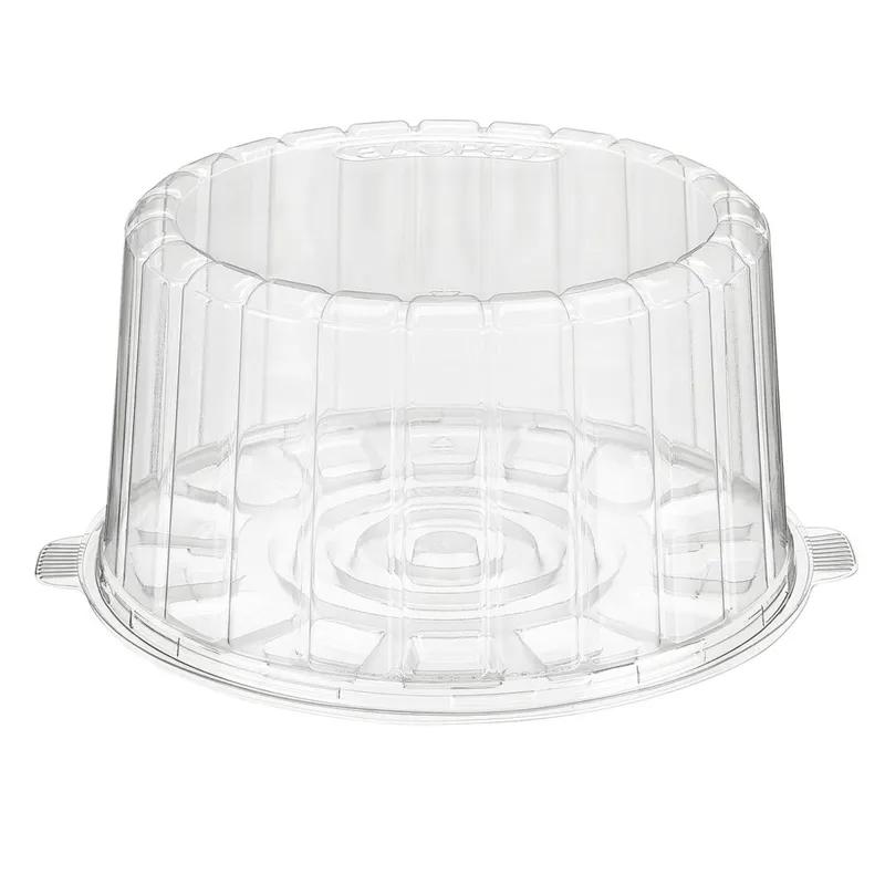Essentials Cake Container & Lid Combo With Dome Lid 8 IN RPET Clear Round Double-Layer 100/Case