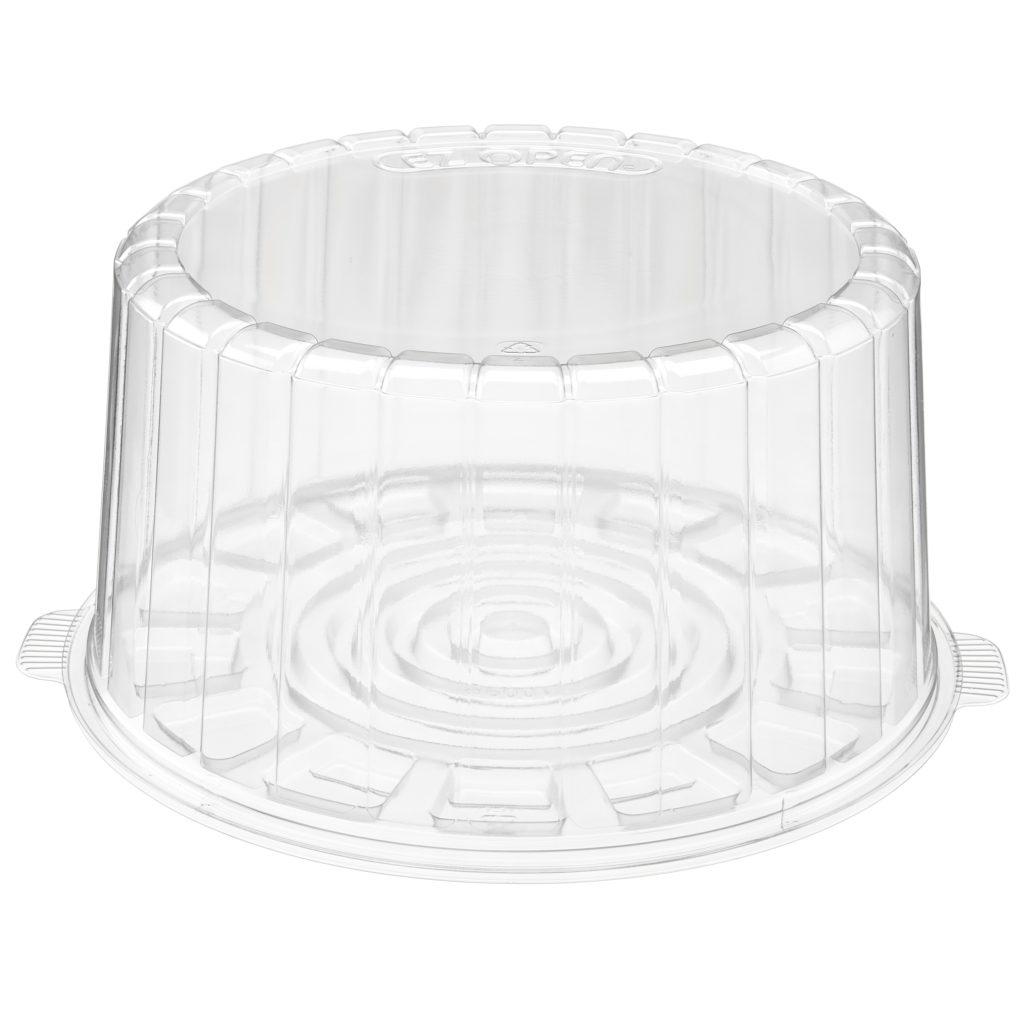 Essentials Cake Container & Lid Combo 9 IN RPET Clear Round Double-Layer 50/Case