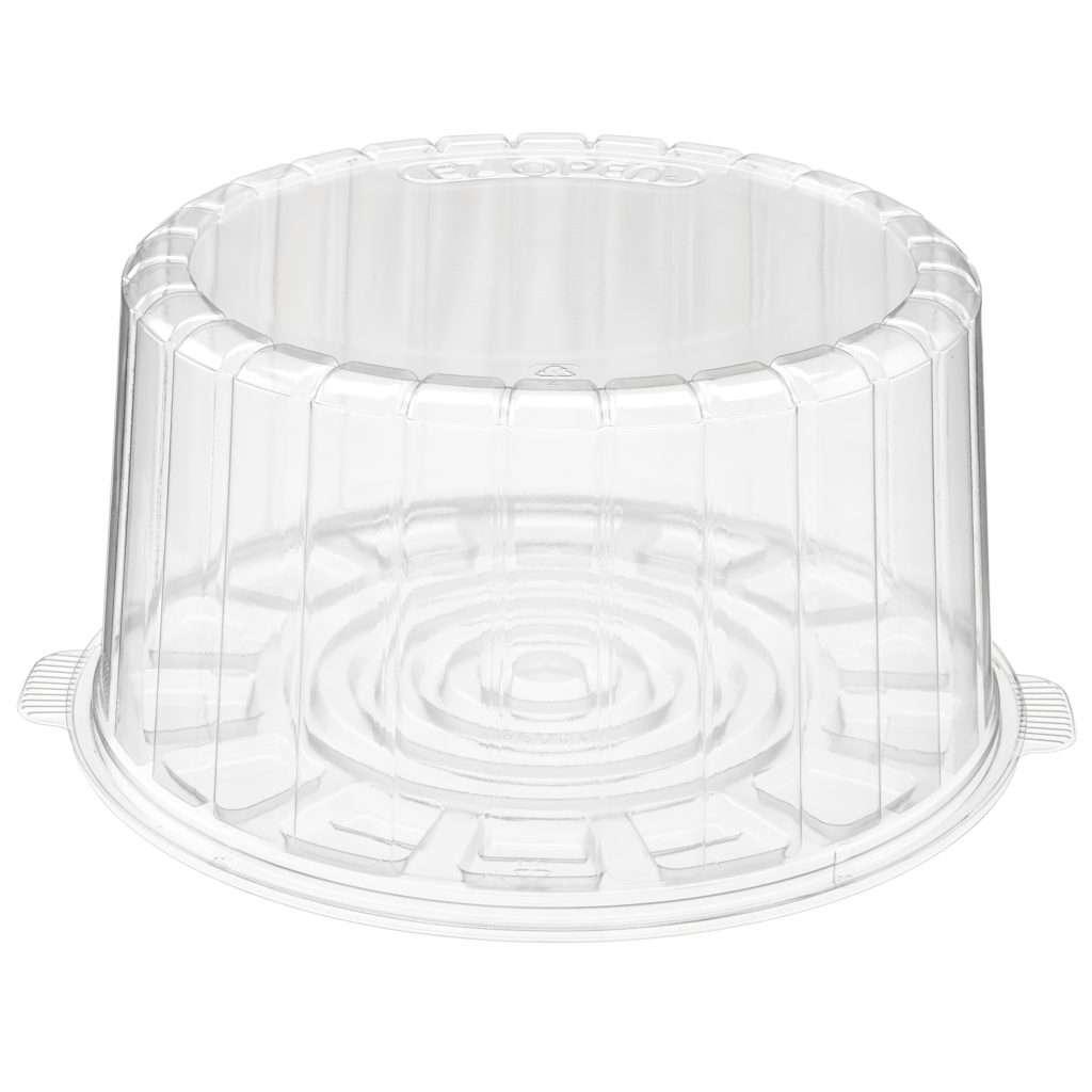 Essentials Cake Container & Lid Combo 9 IN RPET Clear Round Double-Layer 50/Case