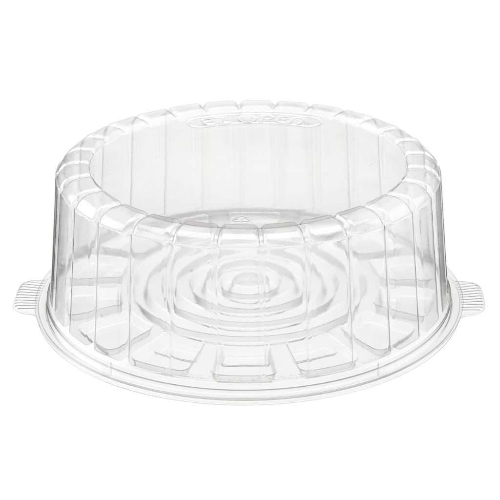 Essentials Cake Container & Lid Combo 11X12.4375X4.125 IN RPET Clear Round Single-Layer 50/Case