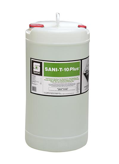 Sani-T-10 Plus® Unscented Food Service Sanitizer 15 GAL Multi Surface Neutral RTU Quat 1/Pail