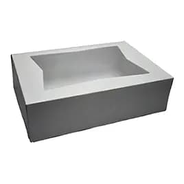 Take-Out Box Tuck-Top 14X10X5 IN Paper Rectangle With Window 75/Case