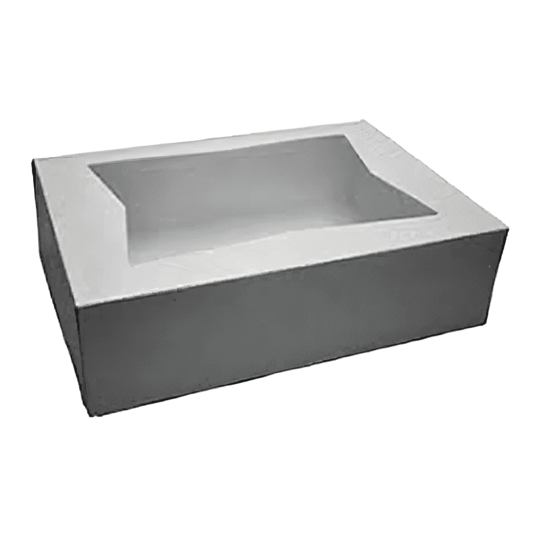 Take-Out Box Tuck-Top 14X10X5 IN Paper Rectangle With Window 75/Case