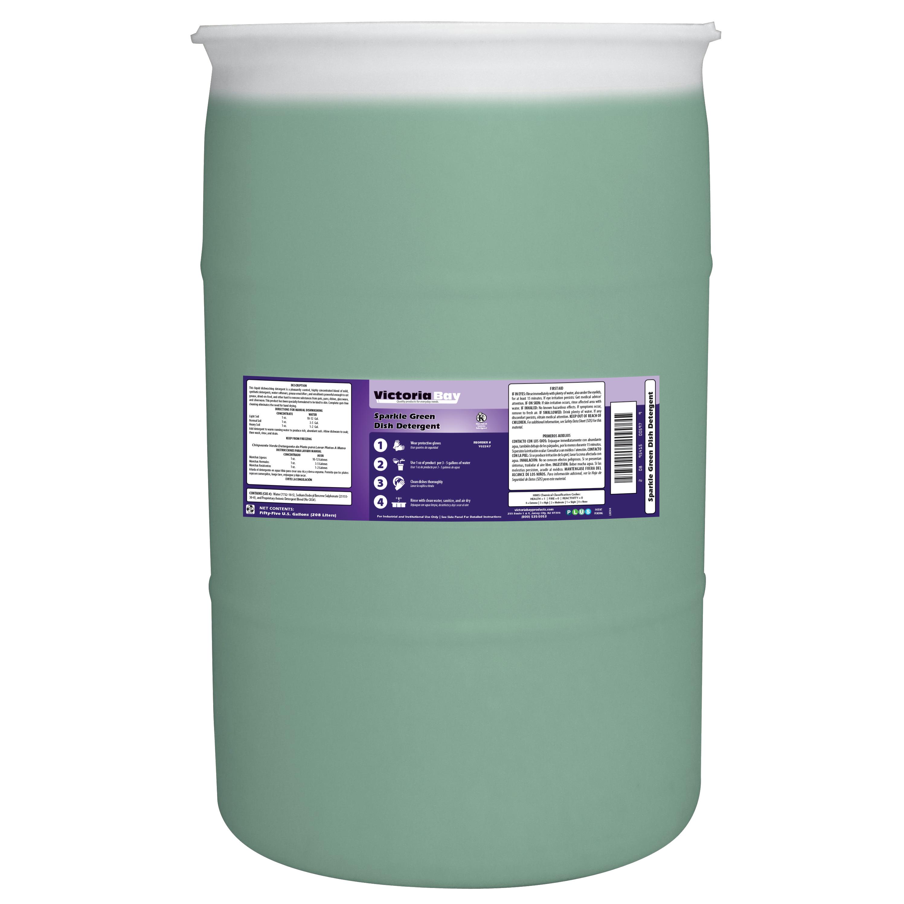 Victoria Bay Sparkle Green Dish Detergent 55 GAL 1/Drum