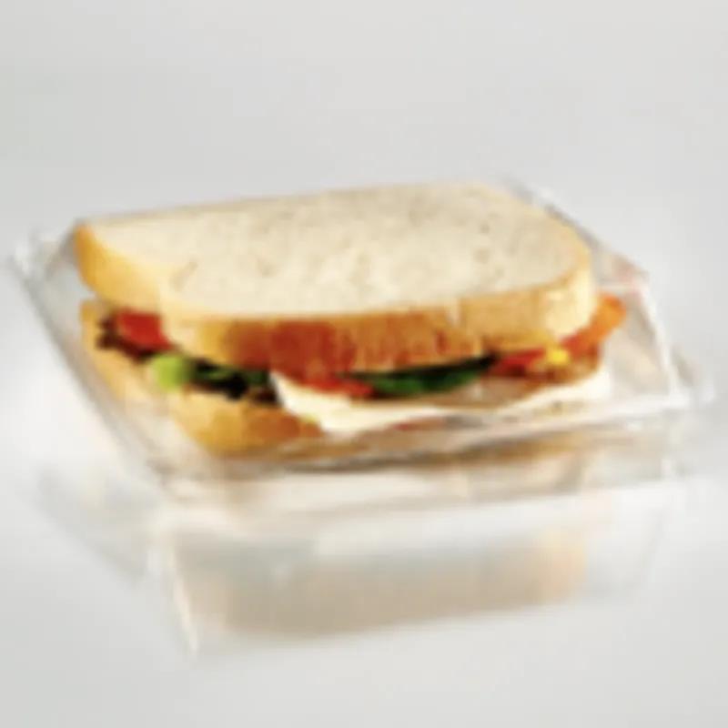 Fresh N' Sealed® Pinwheel Wrap Take-Out Container Hinged 6.75X5.73X1.69 IN PET Clear Square 6-Piece 272/Case