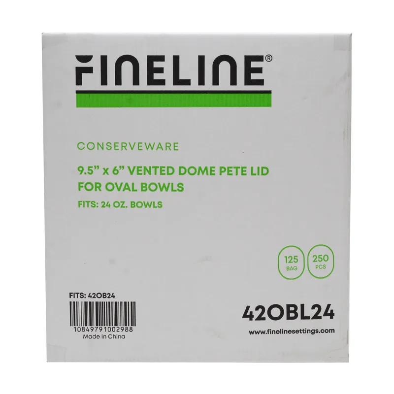 Conserveware Lid 10X7.5 IN PET Clear Oval For 24 OZ Bowl 250/Case