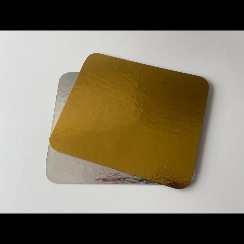 Cake Board 6X9 IN Gold Silver Rectangle Round Corner 500/Case