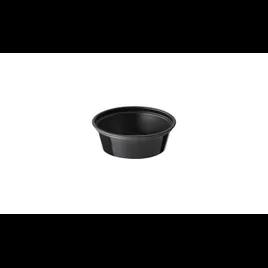 Souffle & Portion Cup 1.5 OZ Plastic Black Round 2500/Case
