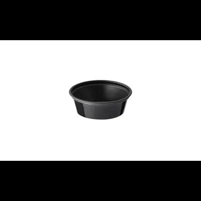 Souffle & Portion Cup 1.5 OZ Plastic Black Round 2500/Case