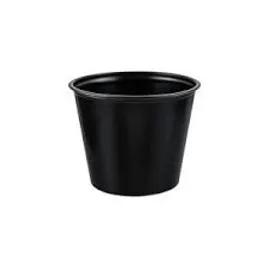Souffle & Portion Cup 2 OZ Plastic Black Round 2500/Case