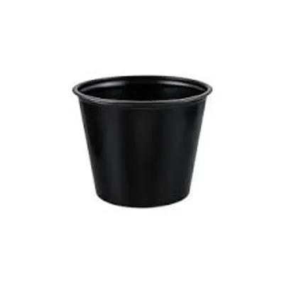 Souffle & Portion Cup 2 OZ Plastic Black Round 2500/Case