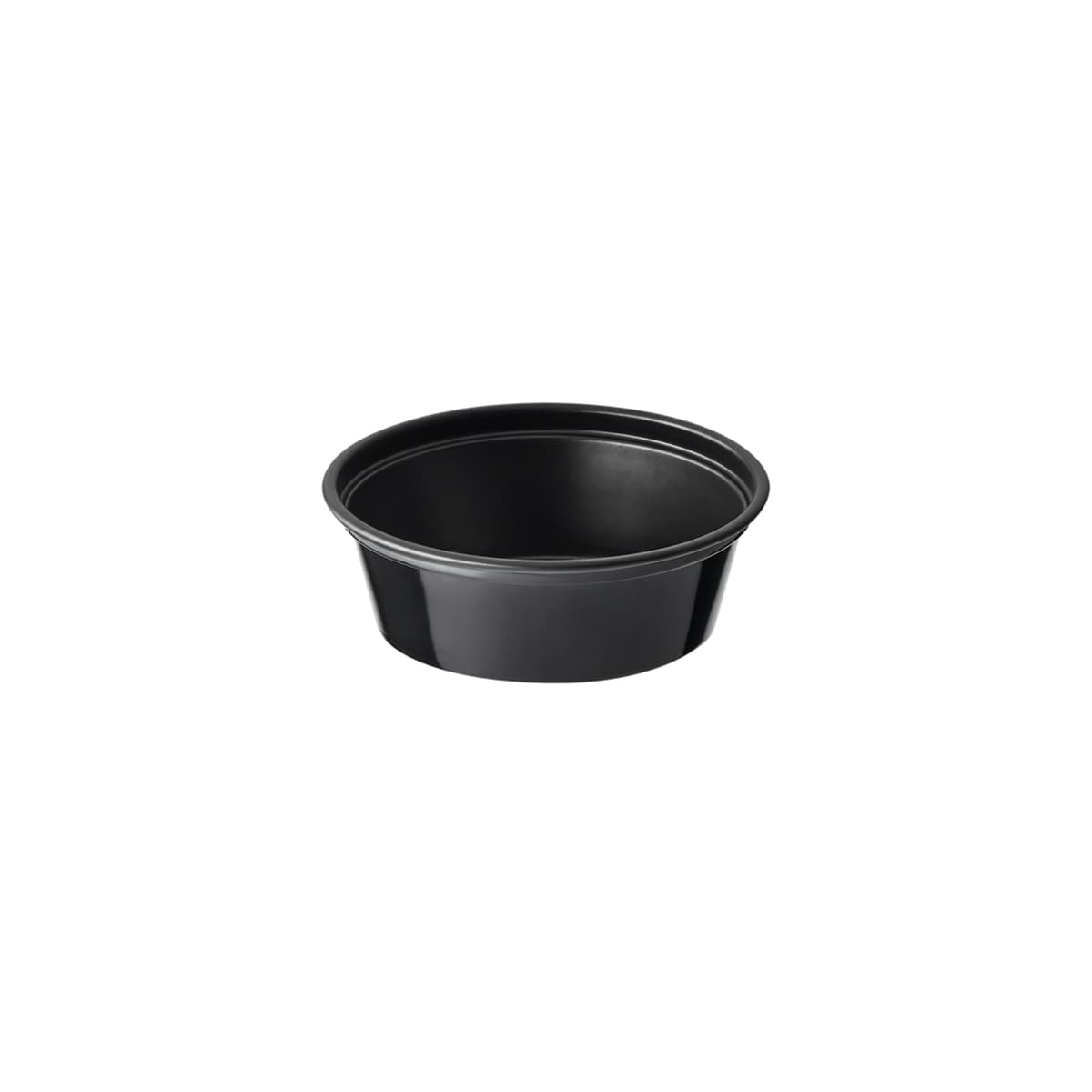 Souffle & Portion Cup 3 OZ Plastic Black Round 2500/Case