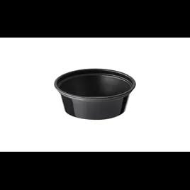 Souffle & Portion Cup 3 OZ Plastic Black Round 2500/Case