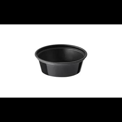 Souffle & Portion Cup 3 OZ Plastic Black Round 2500/Case