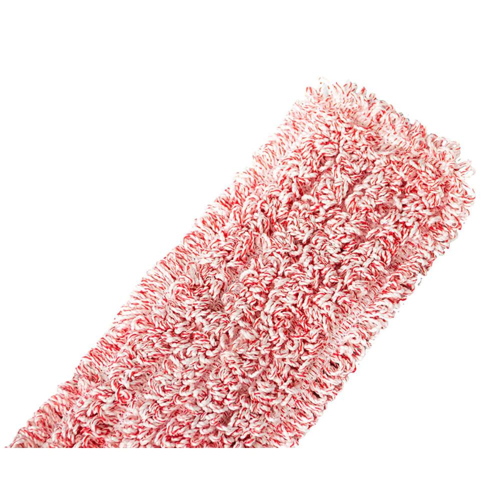 Mop Head 18 IN Red Microfiber Hook & Loop Backing 1/Each