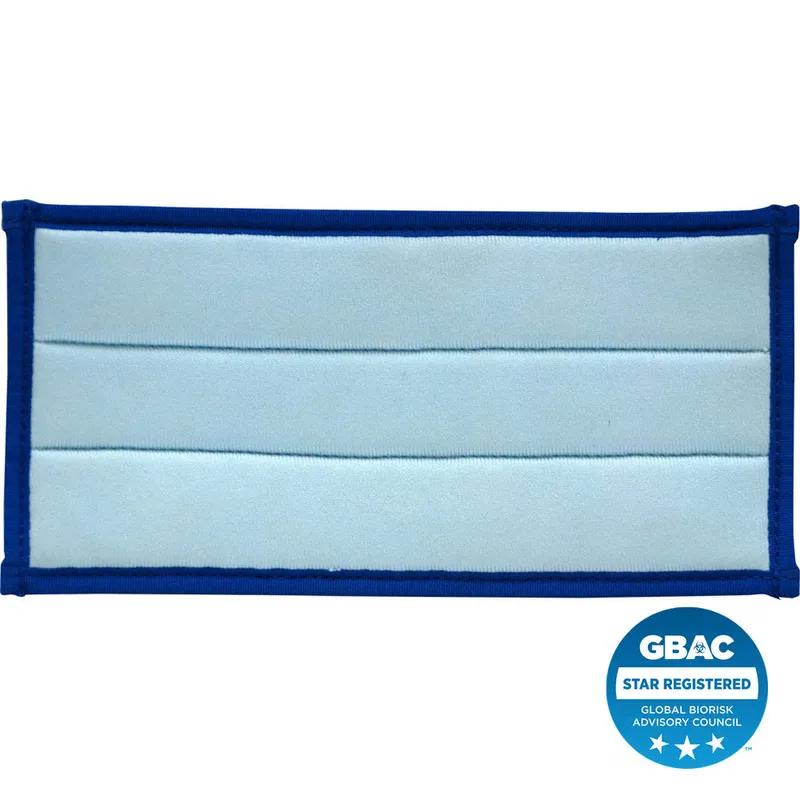 Glass Trowel Pad 10X5 IN Microfiber Blue With Hook & Loop 12/Case