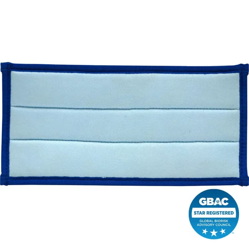 Glass Trowel Pad 10X5 IN Microfiber Blue With Hook & Loop 12/Case