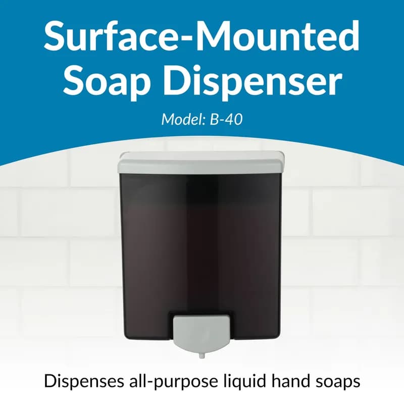 B-40 Soap Dispenser Black Gray Manual 1/Each