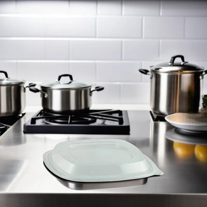 Crystal Classics® Lid Dome 8.13X8.13X0.97 IN RPET Clear Square For Bowl 150/Case