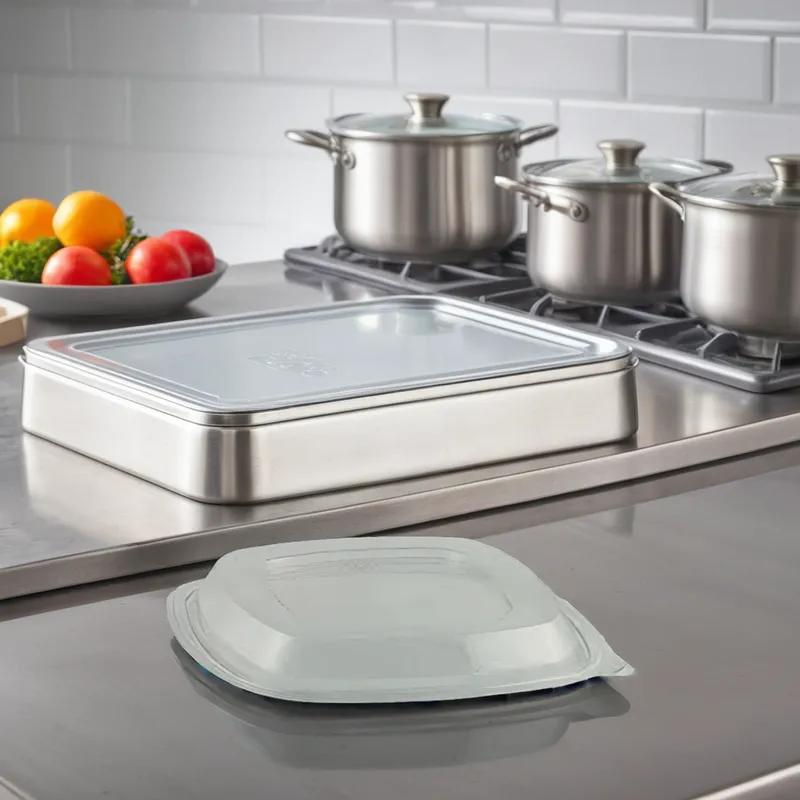 Crystal Classics® Lid Dome 8.13X8.13X0.97 IN RPET Clear Square For Bowl 150/Case