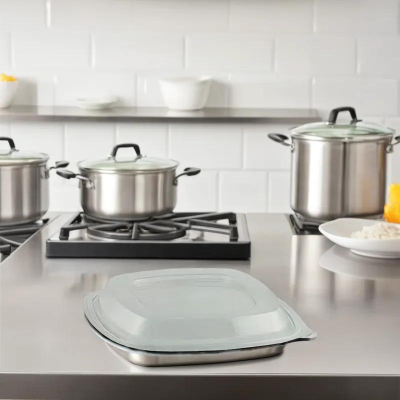 Crystal Classics® Lid Dome 8.13X8.13X0.97 IN RPET Clear Square For Bowl 150/Case