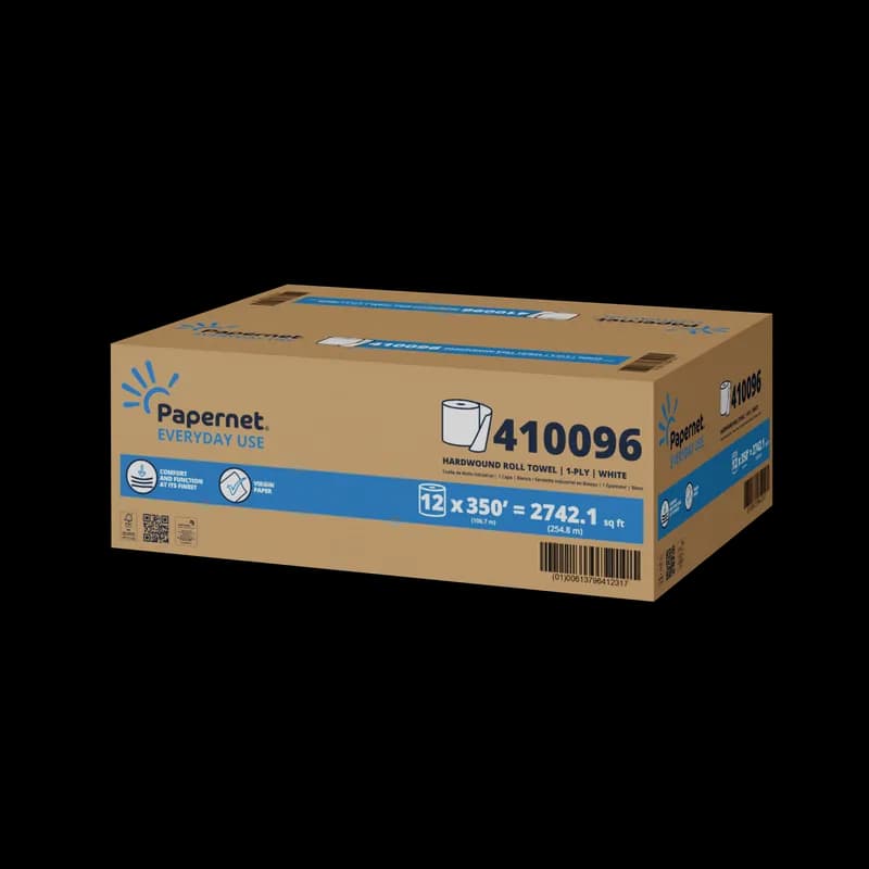 Papernet Everyday Use Roll Paper Towel White 350 Sheets/Roll 12 Rolls/Case 4200 Sheets/Case