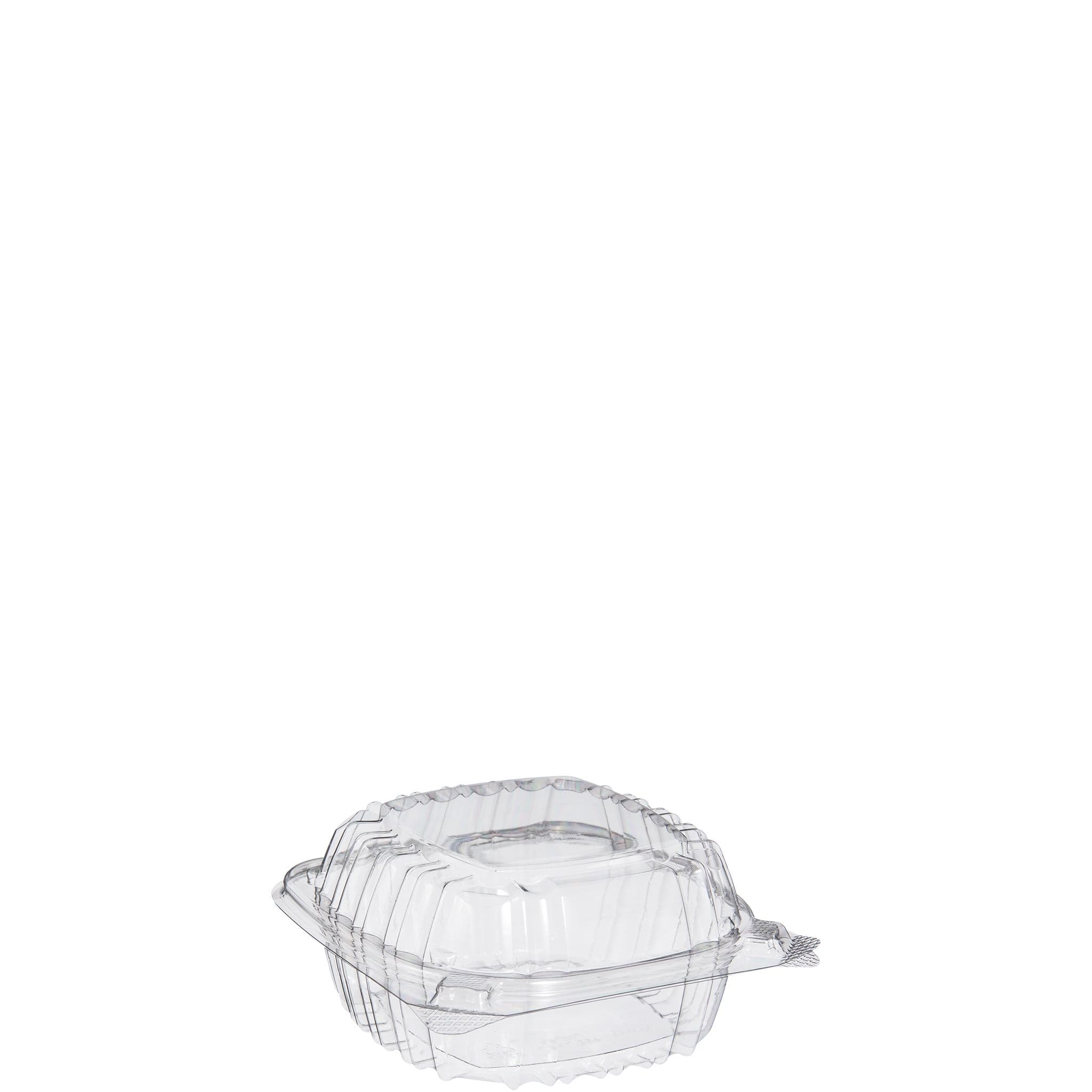 Dart® ClearSeal® Sandwich Take-Out Container Hinged With Dome Lid 5.25X5.308X2.64 IN PET Clear 125 Count/Pack 4 Packs/Case