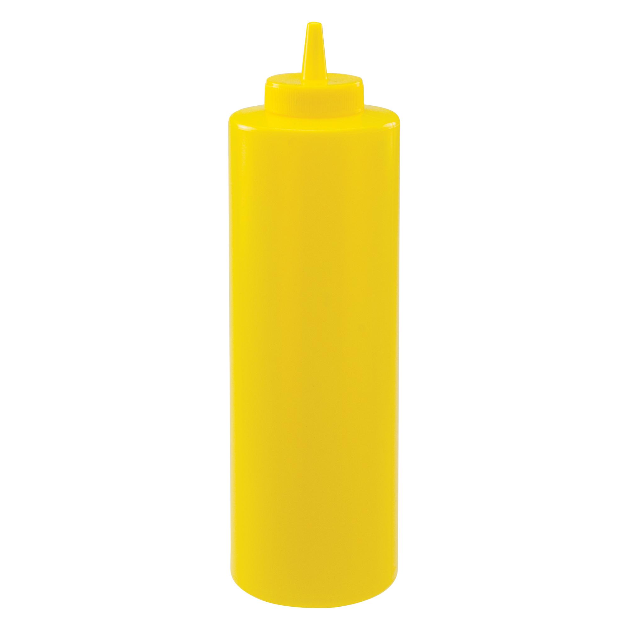 Squeeze Bottle 2.75X9.375 IN 24 OZ Plastic Yellow 36/Case