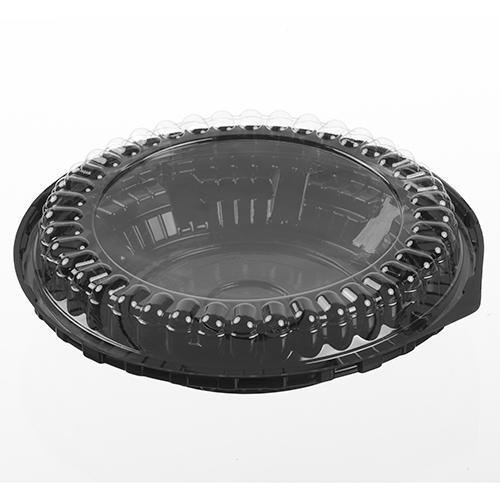 Polar Pak® Pie Container & Lid Combo PET Black Clear Round Shallow 100/Case