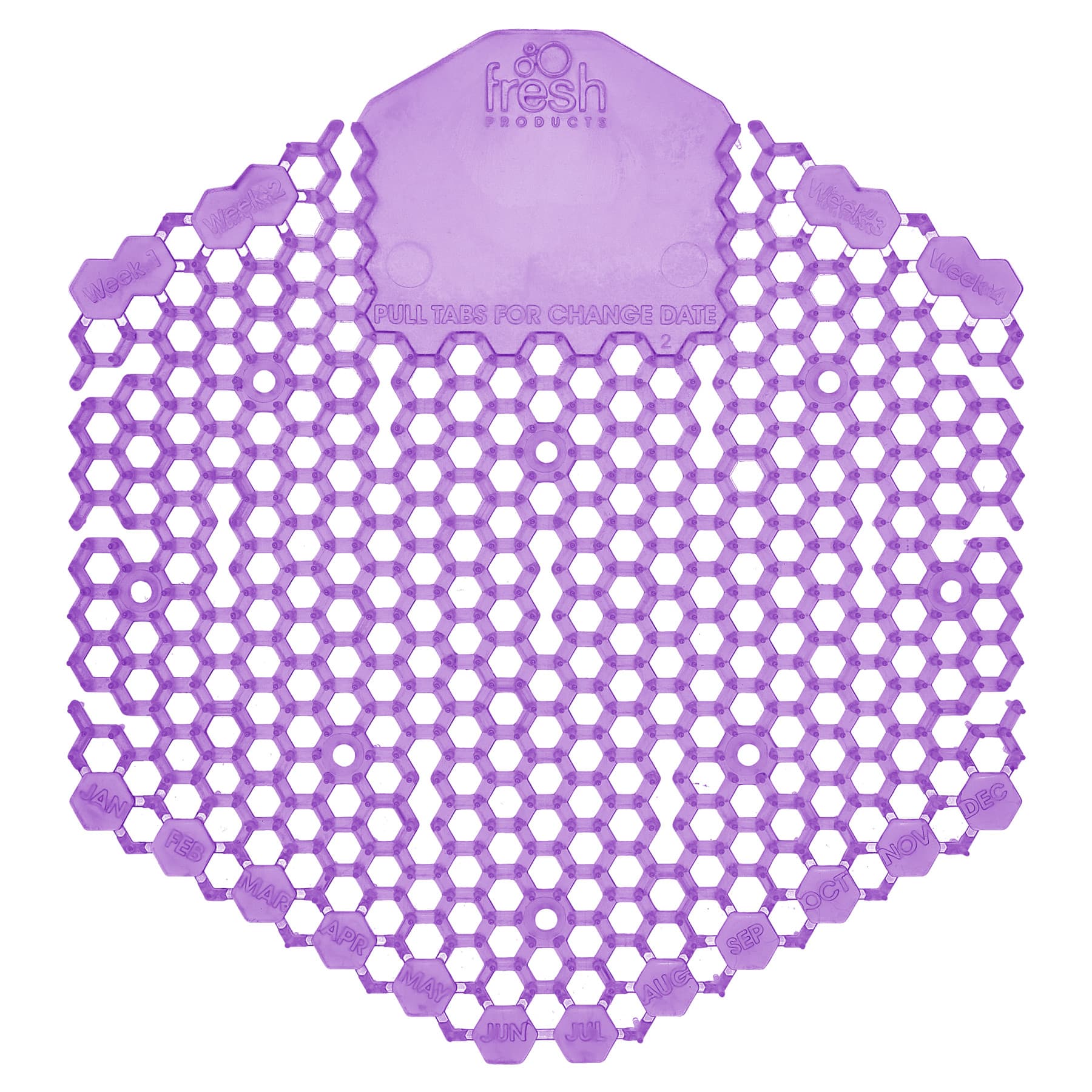 Wave 3D Urinal Screen Fabulous Purple EVA 7X6.5X0.66 IN 10 Count/Pack 6 Packs/Case 60 Count/Case