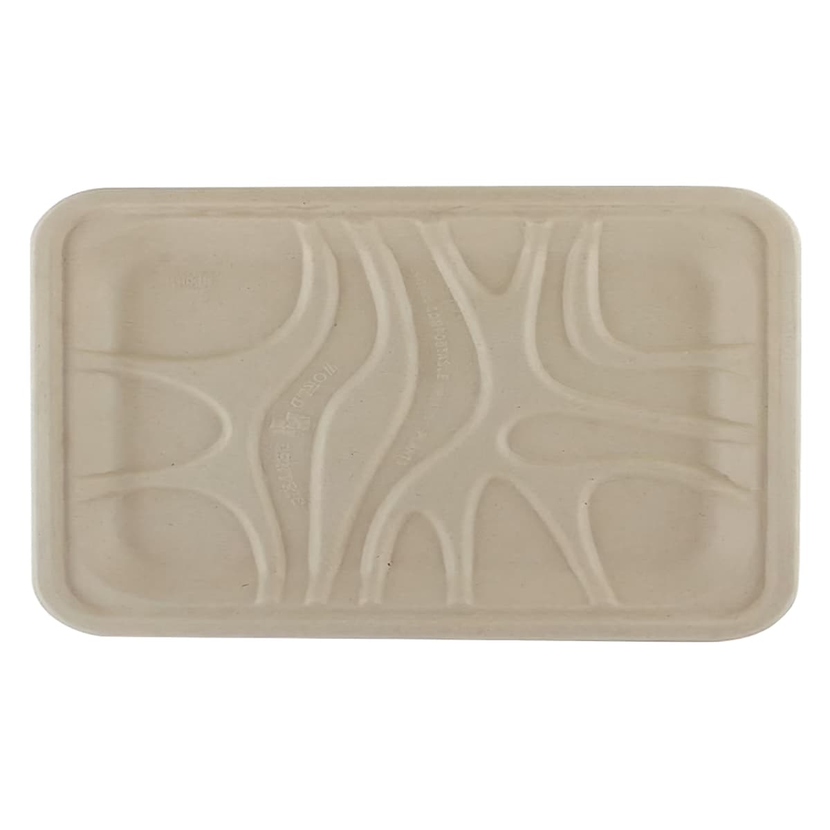 Cafeteria & School Lunch Tray Base 9.125X7.125X0.65 IN Fiber Natural 500/Case