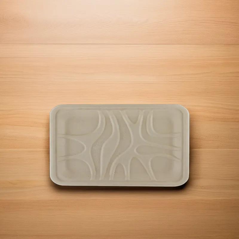 Cafeteria & School Lunch Tray Base 9.125X7.125X0.65 IN Fiber Natural 500/Case