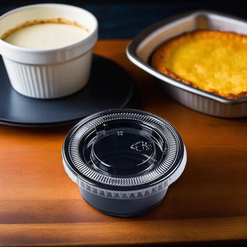 Victoria Bay Souffle & Portion Cup 3.25 OZ PP Black Round 2500/Case